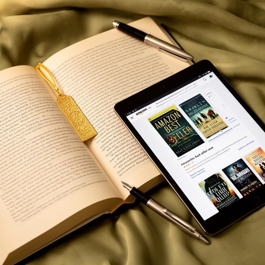 Author with Amazon bestseller dashboard